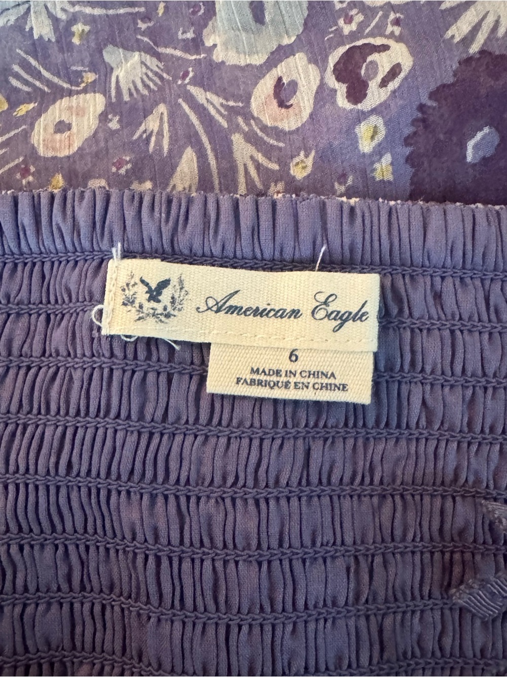 American Eagle Dress 2 Cascade Ruffle Tiered Babydoll Empire Fairy Romantic sz6 - Picture 6 of 7
